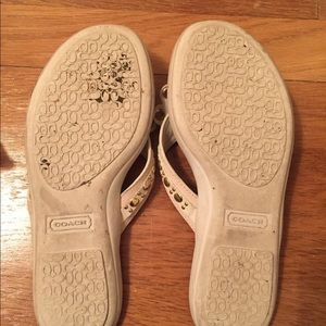 Coach Shoes - Coach cream and gold sandals - Size 6 Coach Shoes - Coach cream and gold sandals - Size 6